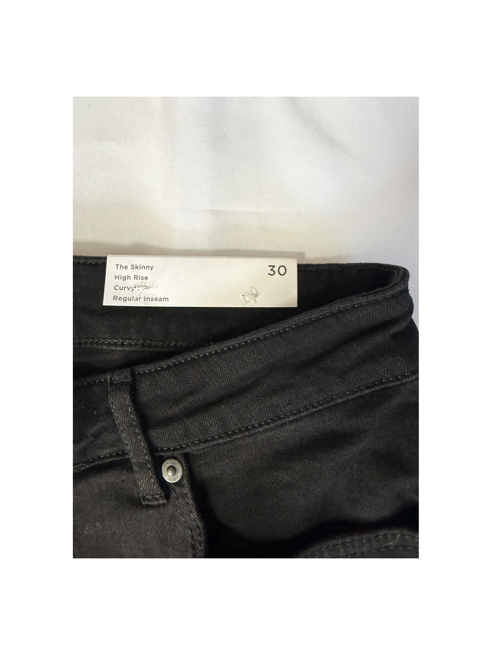LOFT The Skinny High Rise Curvy Black Jeans Size 30 - Picture 2 of 6